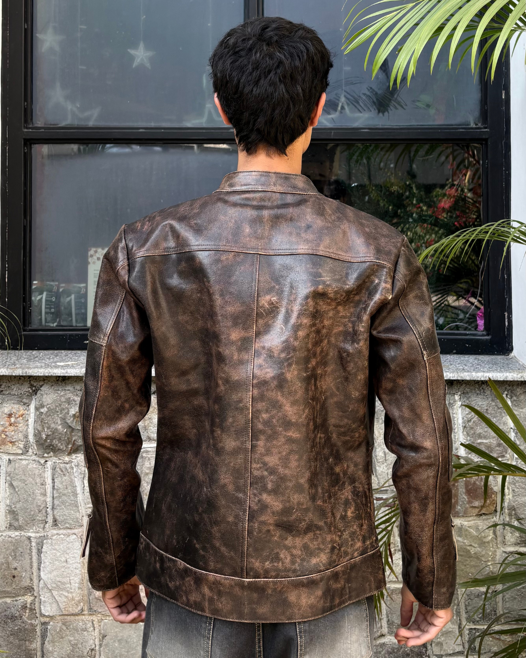 Vintage Brown Crackle Pure Leather Jacket – TEETHYS