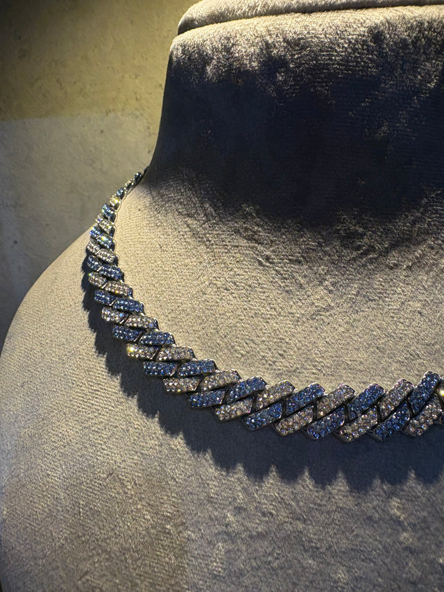 Midnight Frost Cuban Chain Necklace