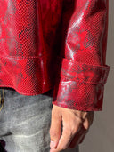 Crimson Viper Leather Jacket ( Unisex )