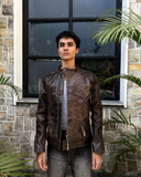 Vintage Brown Crackle Pure Leather Jacket