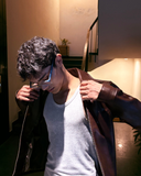 Mocha Aero Cropped Leather Jacket