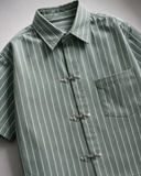 Pinstripe clasp shirt