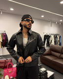 Clasp Leather Jacket