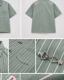 Pinstripe clasp shirt