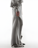 SYMBOL GEOMETRY FLARE SWEAT PANTS [MELANGE]