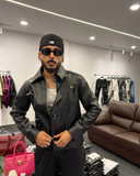Clasp Leather Jacket