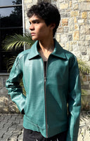 Verdant Croc Leather Jacket