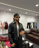 Clasp Leather Jacket