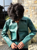 Verdant Croc Leather Jacket