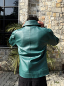 Verdant Croc Leather Jacket