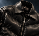 Noir Panel Leather Jacket