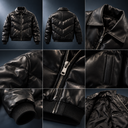 Noir Panel Leather Jacket