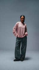 PINK HENLEY TEE