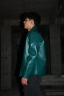 Verdant Croc Leather Jacket