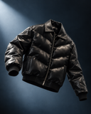 Noir Panel Leather Jacket