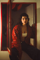 Crimson Viper Leather Jacket ( Unisex )