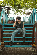 Utility 5 Pocket Leather Vest ( T.NOIR )