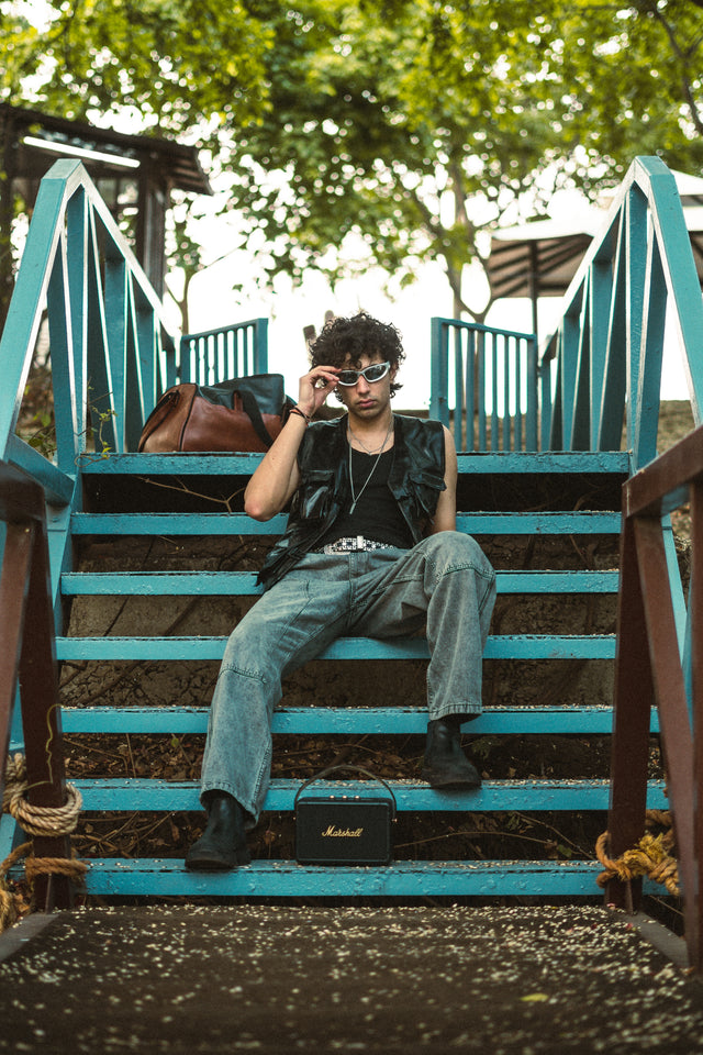 Utility 5 Pocket Leather Vest ( T.NOIR )