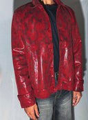 Crimson Viper Leather Jacket ( Unisex )