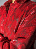 Crimson Viper Leather Jacket ( Unisex )