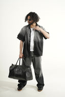 Leather Duffle Bag - T.NOIR