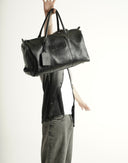 Leather Duffle Bag - T.NOIR