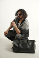 Leather Duffle Bag - T.NOIR